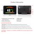 Hud Head up Display P16 Obd Car Water Temperature Digital Display Fuel Consumption Gps Speed Projector Gauge black