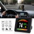 Hud Head up Display P16 Obd Car Water Temperature Digital Display Fuel Consumption Gps Speed Projector Gauge black