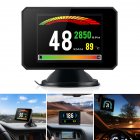 Hud Head-up Display P16 Obd Car Water Temperature Digital Display Black