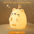 Hugging Bear Night Light With Usb Charging Cable Remote Control Animal Bedside Lamp Built in 1200mAh Battery Silicone Night Light For Kids Boys   Girls Pat mone