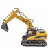 HuiNa Toys 1550 15Channel 2 4G 1 14 RC Car 680 Degree Rotation Metal Excavator Cool Sound Light Effect Truck Yellow