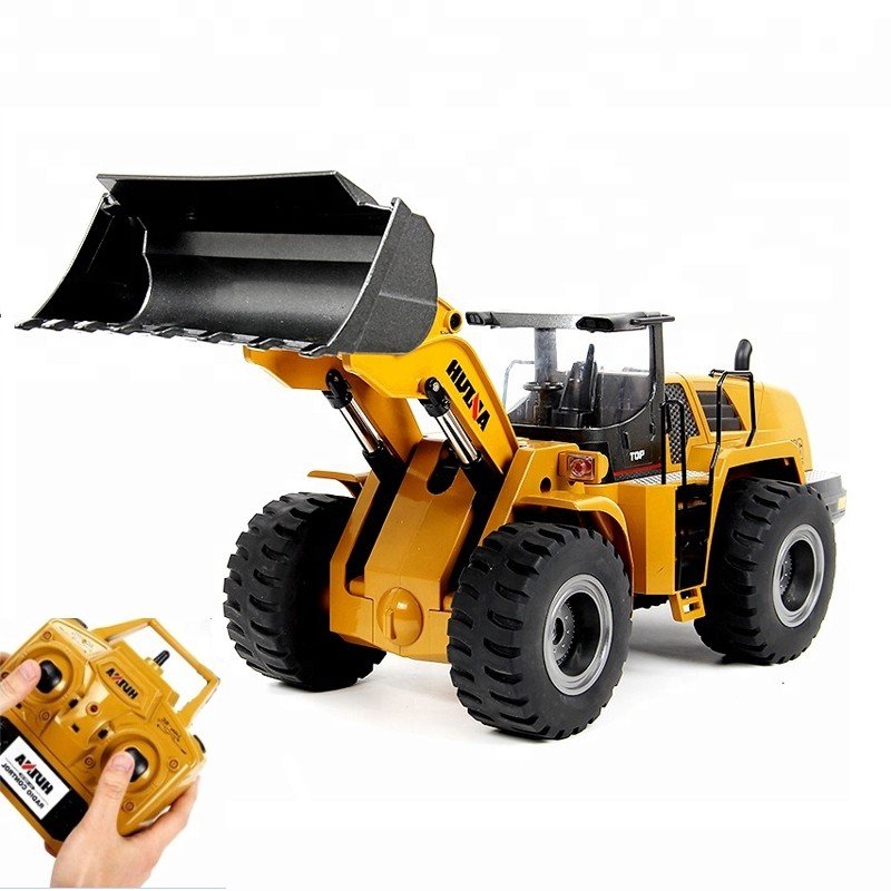 Huina 583 1583 10 Channel 1:14 Remote Control Excavator Rtr 2.4ghz Hobby Bulldozer Alloy Truck Boys Autos Rc Hydraulic Rc Toys yellow
