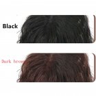Human  Hair  Toppers Over the head Hair Replacement Piece Invisible Seamless Covering Clip on Hair Topper Dark brown