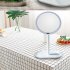 Human Infrared Sensor 30LEDs Fill Light HD Cosmetic Plane Mirror with Base  360 Degree Rotatable Stand Makeup Magnifier 7X White