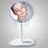 Human Infrared Sensor 30LEDs Fill Light HD Cosmetic Plane Mirror with Base  360 Degree Rotatable Stand Makeup Magnifier 7X White
