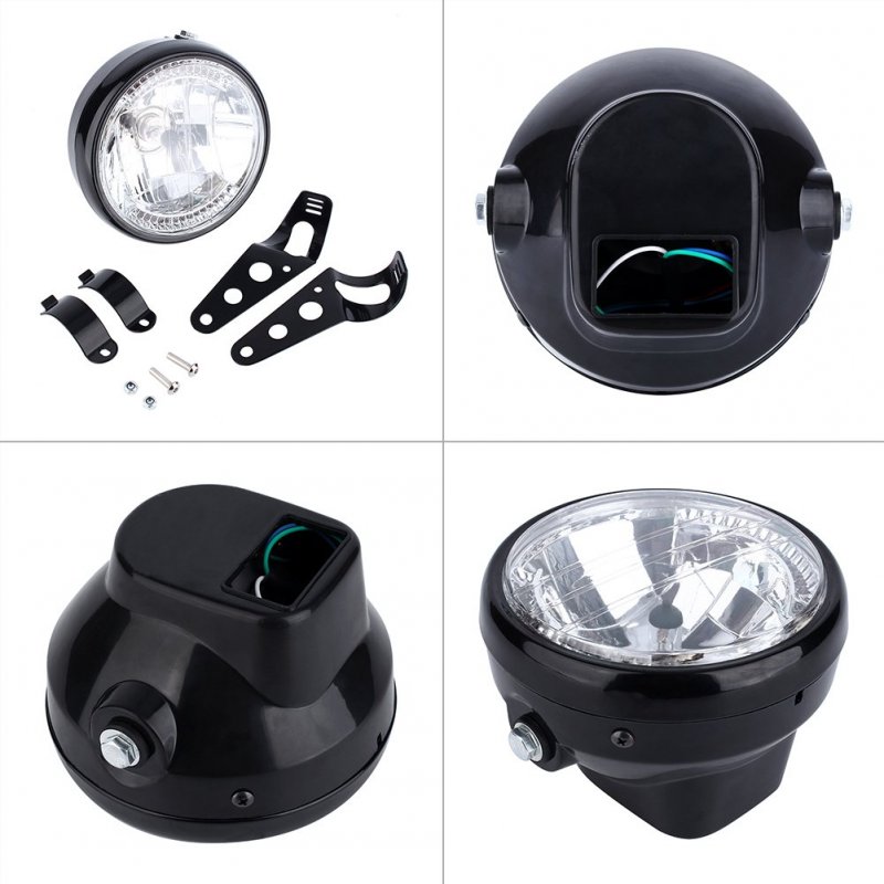 7"Motorcycle DC Modified Retro Front Headlights Lamp Holder LED Turn Light Bracket 12V Motorbike Accessories 