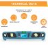 Hw 200 Digital Angle Finder Torpedo Level Protractor Ltd Backlight Inclinometer with Inverted Display Function Blue
