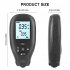 Hw 300 Digital Coating Thickness Gauge 0 2000um Automotive Paint Film Thickness Tester Resolution 0 01mm Black