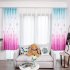 Hydrangea Printing Shading Decorative Curtain for Bedroom Living Room Short Window Drapes blue 1   2 meters high