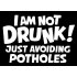 I AM ONT DRUNK JUST AVOIDING POTHOLES Letters Reflective Car Warning Decals
