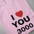 I LOVE YOU 3000 Fashion Letters Printing Unisex Short Sleeve T shirt