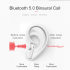 I12 Colour TWS Bluetooth 5 0 Earphone Wireless In Ear Headphones Touch Control Earbuds 3D Surround Sound Red