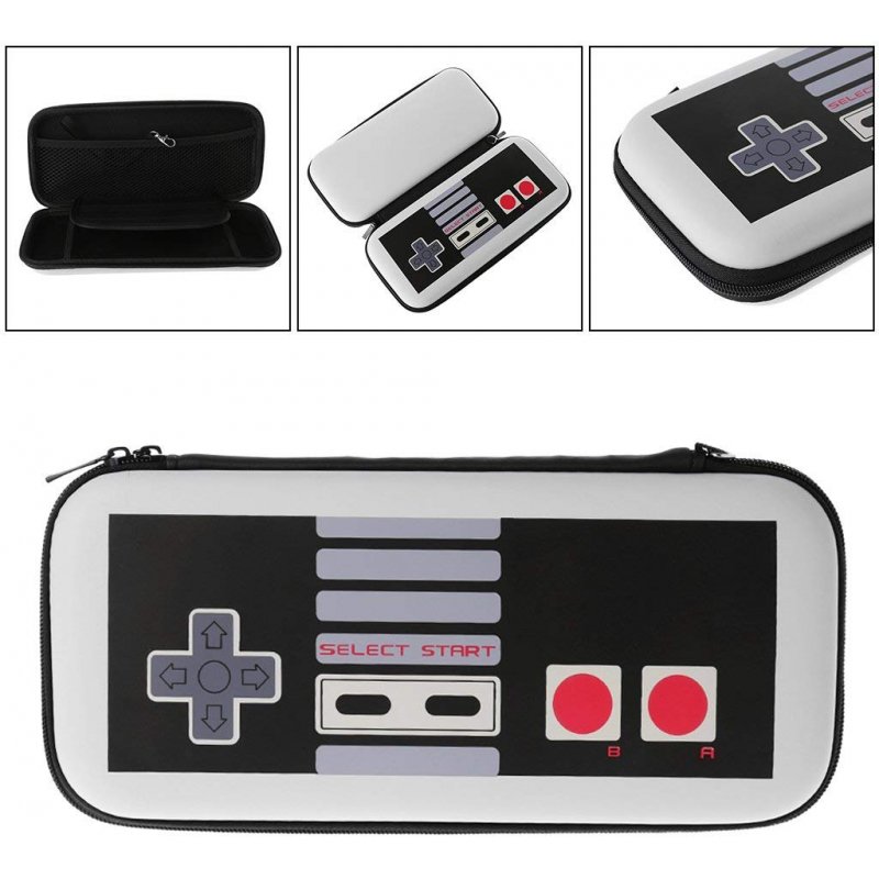Storage Bag Travel Case for Switch Console Handle Pattern Soft Touch Fabric Gamepad Protection Cover 