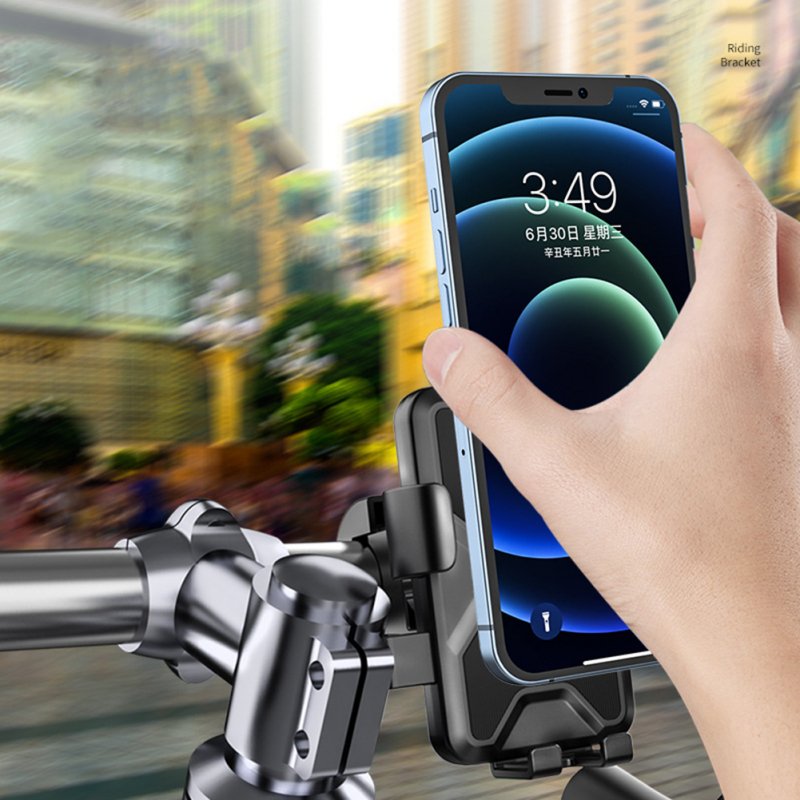 Bike Phone Mount Holder Shockproof Anti-Shake 360° Rotatable Cell Phone Holder Navigation Bracket For Motorcycle Bicycle Scooter 