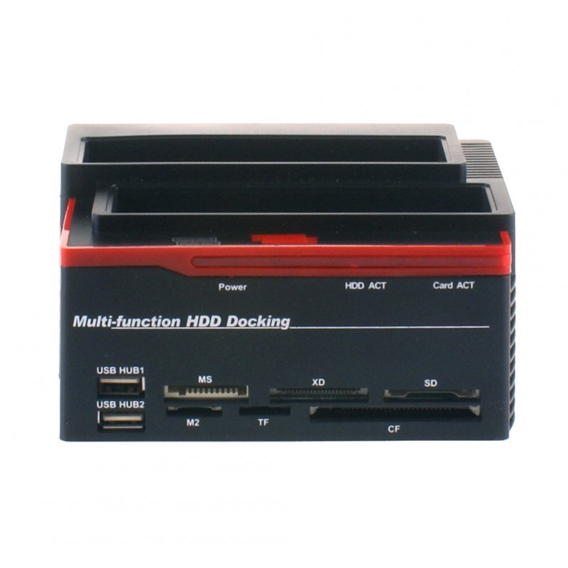 IDE/SATA Double-disc Multi-function Hard Disk Holder 2.5 Inch 3.5 Inch Hard Disk Drive Base black