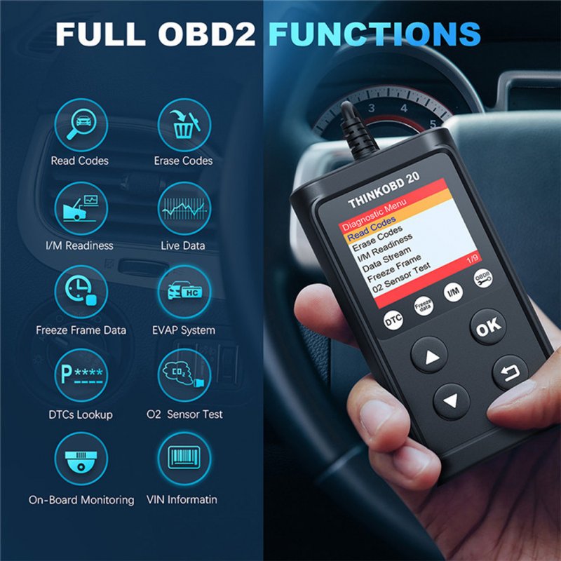 Car Engine Fault Diagnostic Tool Obdii Scanner Code Reader Component Testing Auto Universal 