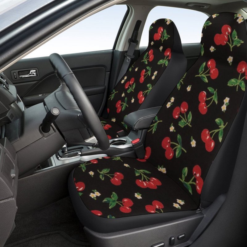 Car Seat Cover Protector Cherry Pattern Single Front Seat Cover Universal Interior Supplies 