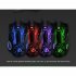 IMICE X9 Usb Wired Mouse Ergonomics Optical Colorful Breathing Light Game Mice Black