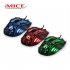 IMICE X9 Usb Wired Mouse Ergonomics Optical Colorful Breathing Light Game Mice Black