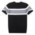 IMIXCITY Men s Slim Fit Crew Neck Short Sleeve T Shirt Color Block Knit Tees White L
