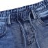 IMIXCITY Summer Men s Casual Slim Jean Short Denim Short With Elastic Waistband Denim blue Thirty eight
