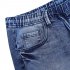 IMIXCITY Summer Men s Casual Slim Jean Short Denim Short With Elastic Waistband Denim blue Thirty two