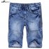 IMIXCITY Summer Men s Casual Slim Jean Short Denim Short With Elastic Waistband Denim blue Thirty two