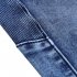 IMIXCITY Summer Men s Casual Slim Jean Short Denim Short With Elastic Waistband Denim blue Thirty three