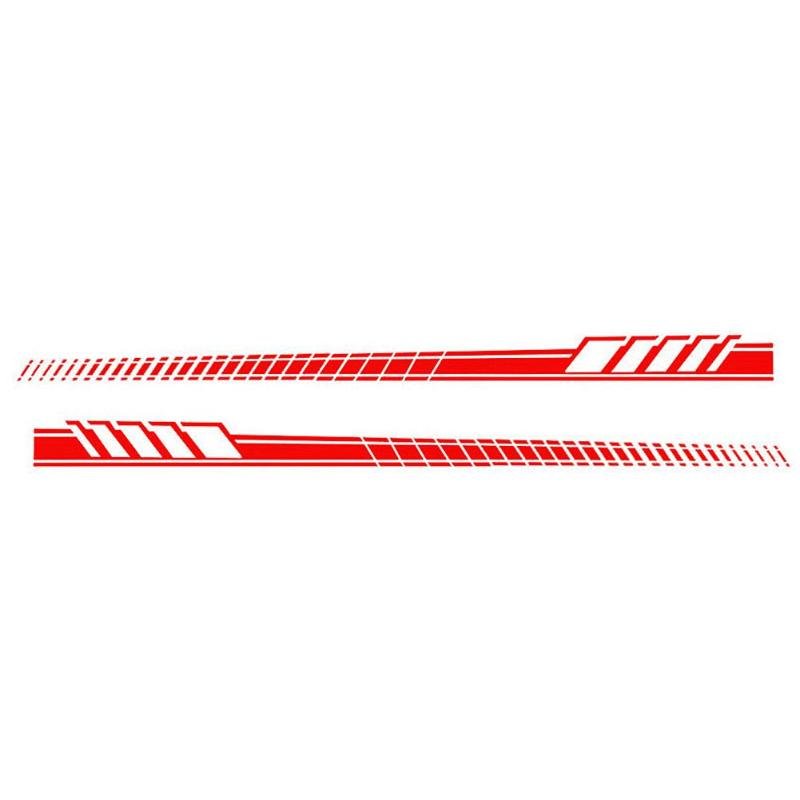 2pcs/Set Car Auto Body Stickers Long Stripe Side Skirt Decoration Vinyl Decals 