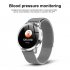 IP67 Waterproof Smart Watch Fitness Tracker Heart Rate Blood Pressure Monitor Tempered Mirror Sliver 