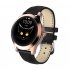 IP68 Waterproof Smart Watch Lovely Women Bracelet Heart Rate Monitor Sleep Monitoring Smartwatch Fitness Wristband Silver dial black strap