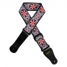 IRIN GS-0 Fashion Adjustable Embroidery Pattern Acoustic Electric Guitar Strap  GS-02 red flower
