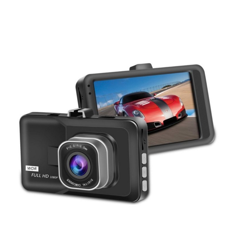 3 Inch 1080p Large-size Screen Monitors Car Driving Recorder Dashcam Infrared Night Vision Double Record 