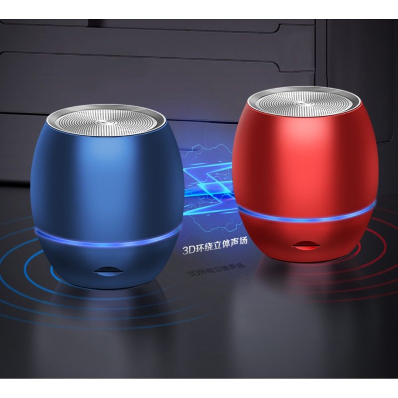 Bluetooth Speakers AI Smart Portable Bass Plug-in Card Wireless Speaker blue