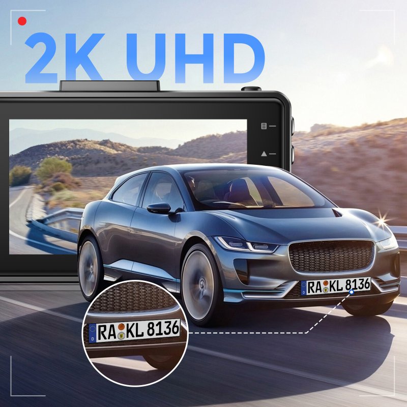 Azdome 2k Car Dash Cam Dashboard Camera Wifi Gps Night Vision 1440p Uhd Front Camcorder Driving Recorder 