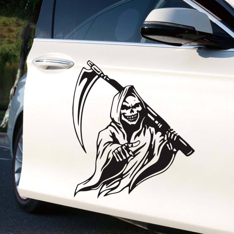 Car Sticker Grim Reaper Skull Pattern Decal Machine Car Truck Wall Window Vinyl Sticker 