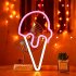 Ice Cream Neon Sign LED Light  Battery Or USB Powered Neon Light Up Signs  For KTV Pub Bar Party Home Bedroom Decorations Aesthetic Birthday Gifts ice cream neo