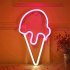 Ice Cream Neon Sign LED Light  Battery Or USB Powered Neon Light Up Signs  For KTV Pub Bar Party Home Bedroom Decorations Aesthetic Birthday Gifts ice cream neo