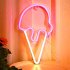 Ice Cream Neon Sign LED Light  Battery Or USB Powered Neon Light Up Signs  For KTV Pub Bar Party Home Bedroom Decorations Aesthetic Birthday Gifts ice cream neo