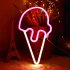 Ice Cream Neon Sign LED Light  Battery Or USB Powered Neon Light Up Signs  For KTV Pub Bar Party Home Bedroom Decorations Aesthetic Birthday Gifts ice cream neo
