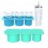 Ice Cube Tray For Tumbler Cup 30oz 40oz Silicone Stackable Ice Cube Tray With Lid Extra Large Ice Block Molds For Freezer green