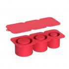 Ice Cube Tray For Tumbler Cup 30oz/40oz Silicone Stackable Ice Cube Tray With Lid Extra Large Ice Block Molds For Freezer red