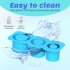 Ice Cube Tray For Tumbler Cup 30oz 40oz Silicone Stackable Ice Cube Tray With Lid Extra Large Ice Block Molds For Freezer green