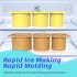 Ice Cube Tray For Tumbler Cup 30oz 40oz Silicone Stackable Ice Cube Tray With Lid Extra Large Ice Block Molds For Freezer green