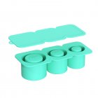Ice Cube Tray For Tumbler Cup 30oz/40oz Silicone Stackable Ice Cube Tray With Lid Extra Large Ice Block Molds For Freezer green