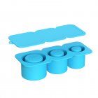 Ice Cube Tray For Tumbler Cup 30oz/40oz Silicone Stackable Ice Cube Tray With Lid Extra Large Ice Block Molds For Freezer blue