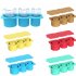 Ice Cube Tray For Tumbler Cup 30oz 40oz Silicone Stackable Ice Cube Tray With Lid Extra Large Ice Block Molds For Freezer green