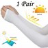 Ice Fabric Arm Sleeves Mangas Warmers Summer Sports UV Protection Running Cycling Driving Reflective Sunscreen Bands  Half fingers  blue