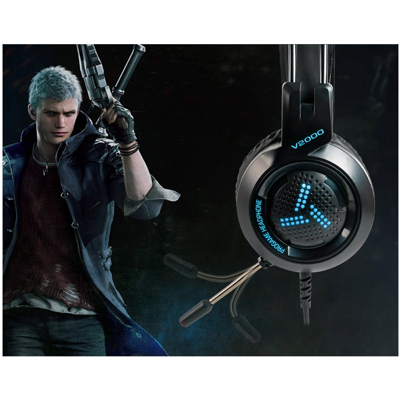 7.1 Surround Sound Gaming Headset With Microphone LED Colorful Game Headphones Bass Stereo for Xbox  