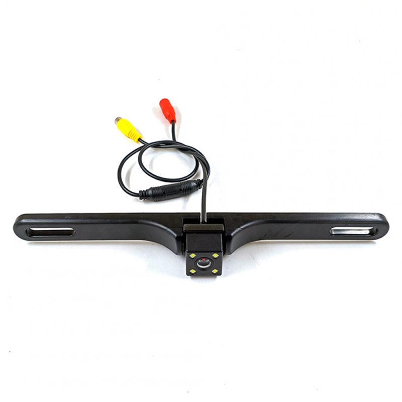12V Vehicle License Plate Backup Camera Angle Adjustable Waterproof 4 LED Night Vision Reversing Camera For Trucks/SUV/RV 